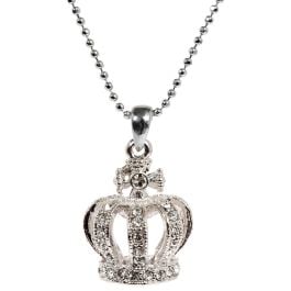 Buy Buckingham Palace Silver Crown Pendant | Official Royal Gifts