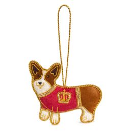 queen and corgi christmas decoration