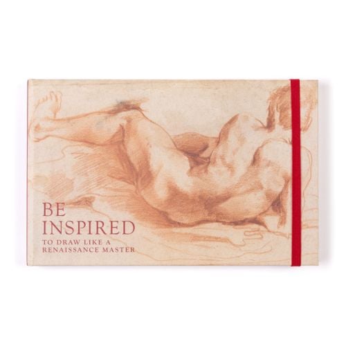 Cover of Be Inspired To Draw Like a Renaissance Master, featuring sketch illustration with male nude figure on cover. 