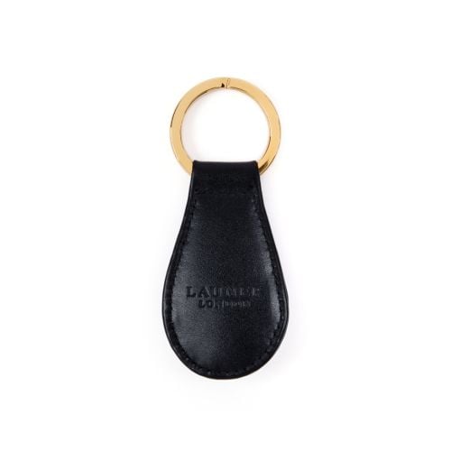 Launer Ebony Keyfob with gold detailing. 