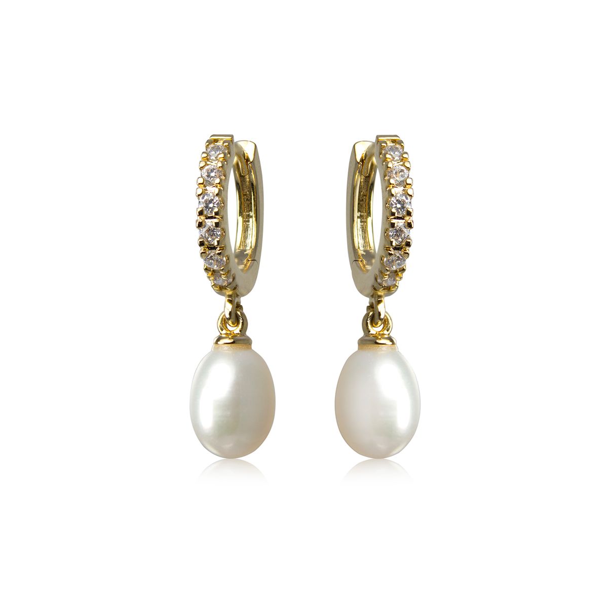 Buy Buckingham Palace Gold Pearl Earrings | Official Royal Gifts
