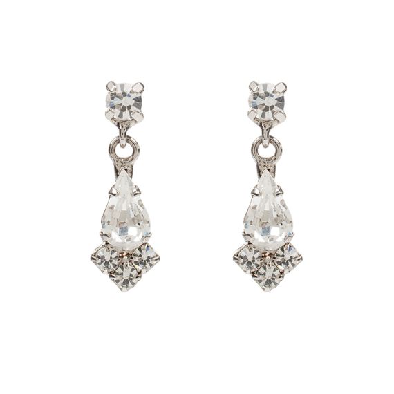 These crystal drop earrings are pear-shaped with brilliant cut crystals of the highest quality glass to create a unique and sparkling design