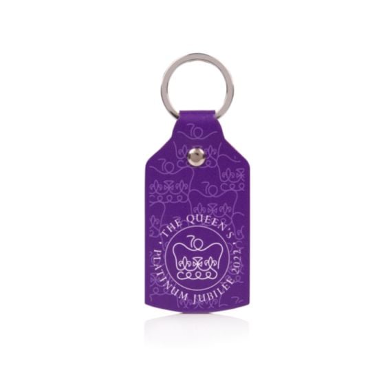 Purple keyring featuring The Queen's Jubilee 2022 emblem