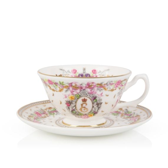 Teacup and saucer front on