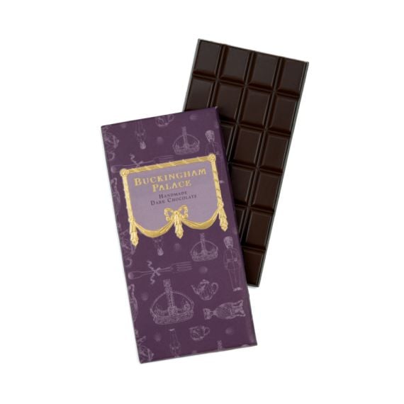 Purple sleeve with illustrations plus bar of chocolate