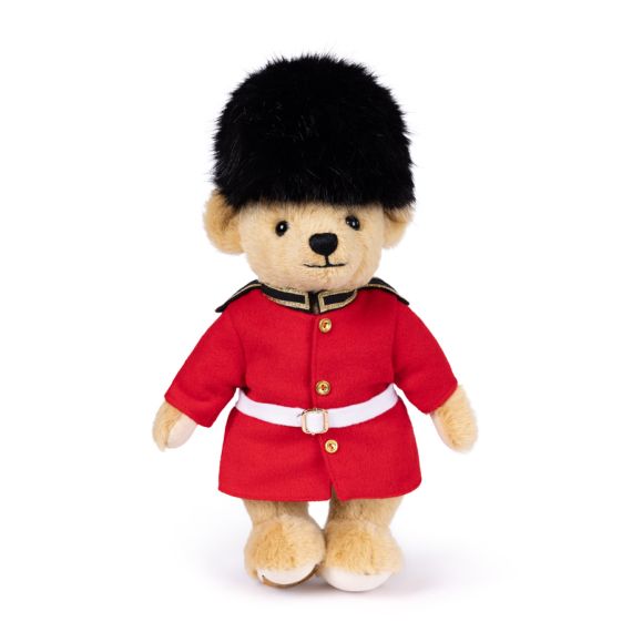 Guardsman Merrythough Teddy Bear in red livery and bearskin hat. 