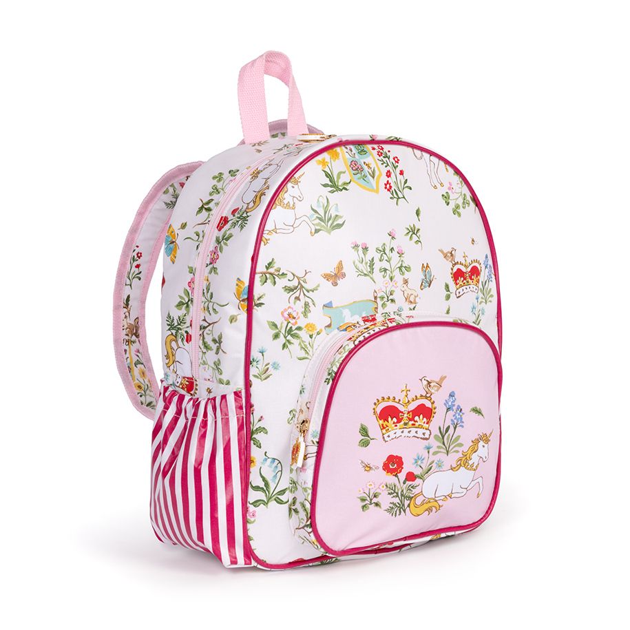 Pink white backpack best sale